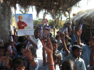 ASHRAMA MONASTIC WITH THE CHILDREN