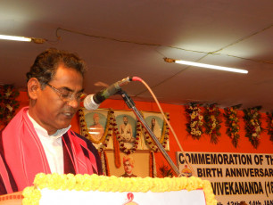 Father Rayer of Seva Kendra, Silchar, delivering his speech