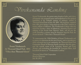 7. _Vivekananda Landing_ Plaque, Thousand Island Park, NY